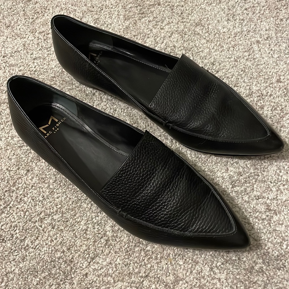 Marc Fisher black pointed-toe flats; size 7.5